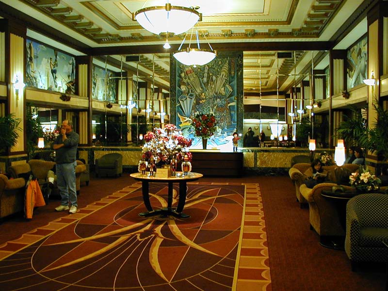 hotel lobby images. The lobby of Edison Hotel.