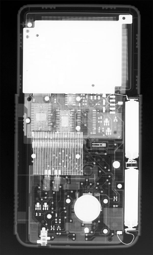 X-ray picture of Casio CFX-9800G calculator