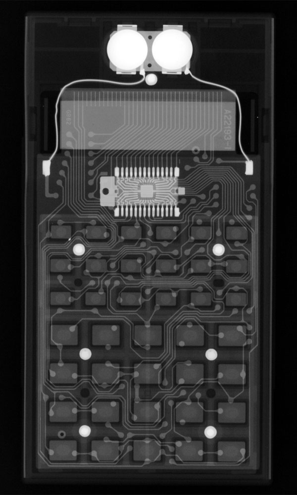 X-ray picture of Casio FX-250B calculator