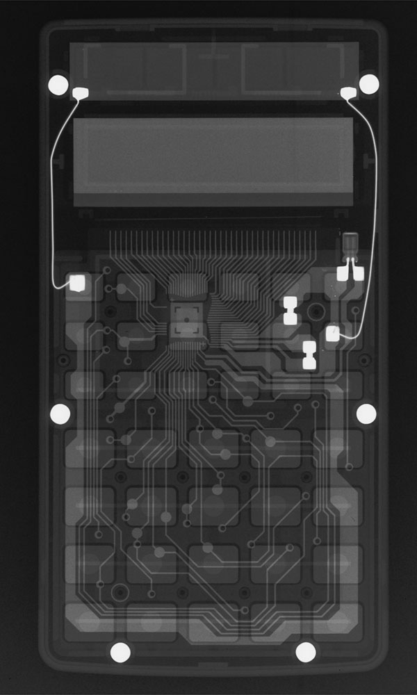 X-ray picture of Casio FX-260 calculator